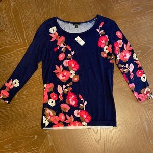 NWT Talbots Floral Sweater